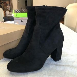 Black heeled booties